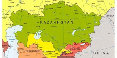 Kazakistan haritası Asya haritası 