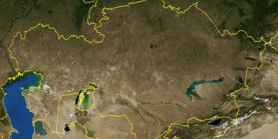 Kazakistan haritası topografik